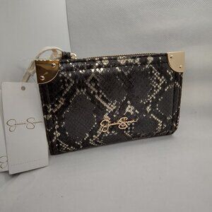 Jessica Simpson Women's Snakeskin Pattern Snap Wallet